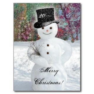 Sophisticated Snowman Post Card