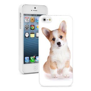 Apple iPhone 4 4S 4G White 4W453 Hard Back Case Cover Color Cute Corgi Puppy Dog Cell Phones & Accessories