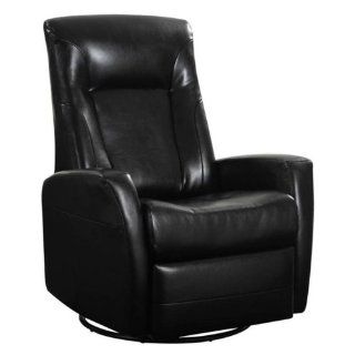 Shop Conrad Swivel Glider Recliner Color: Black at the  Furniture Store. Find the latest styles with the lowest prices from Emerald Home Furnishings
