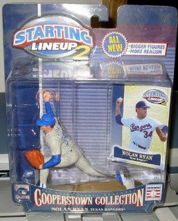 NOLAN RYAN / TEXAS RANGERS 2001 MLB Cooperstown Collection Starting Lineup 2 Action Figure & Exclusive Trading Card: Toys & Games
