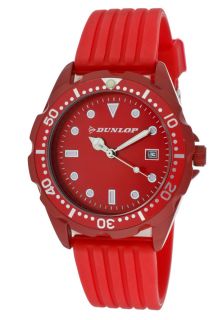Dunlop DUN184L07  Watches,Womens Fantasy Red Dial Red Rubber, Casual Dunlop Quartz Watches