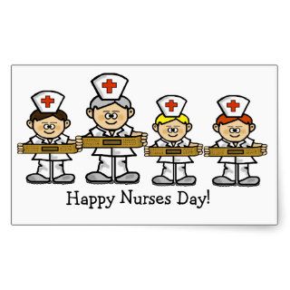 Group of Male Nurses Stickers or Nametags