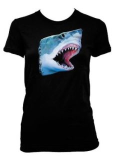 Great White Shark Women's T shirt, Awesome Realistic 3D Design Great White Womens Shirt Clothing
