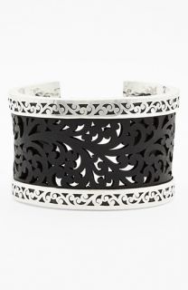 Lois Hill Large Leather & Sterling Silver Cuff
