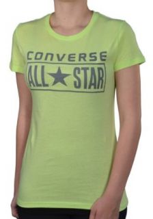 Converse Women's "Converse All Star" Graphic Shirt Lime Green Clothing