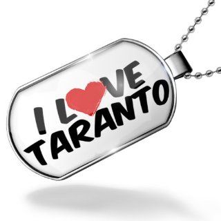 Dogtag I Love Taranto Dog tags necklace   Neonblond NEONBLOND Jewelry