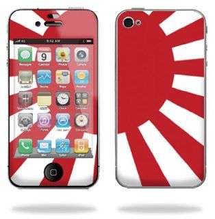 Protective Vinyl Skin Decal Cover for Apple iPhone 4 or iPhone 4S AT&T or Verizon 16GB 32GB Cell Phone Sticker Skins   Rising Sun: Cell Phones & Accessories