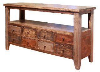 Shop 60" Flat Screen Console Real Wood Rustic Western TV Stand at the  Furniture Store