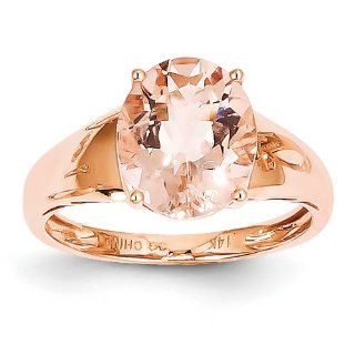 14k Rose Gold Morganite Ring Jewelry