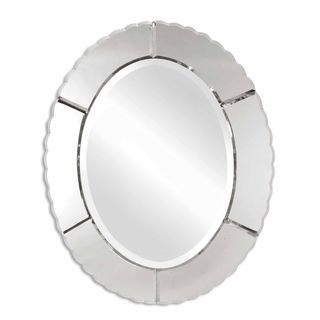 Evana Scalloped Edge Beveled Oval Mirror Mirrors