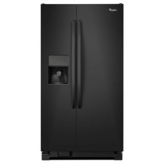 Whirlpool 25.4 cu ft Side by Side Refrigerator with Single Ice Maker (Black) ENERGY STAR