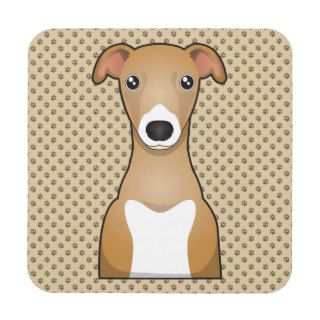 Italian Greyhound Cartoon Coasters