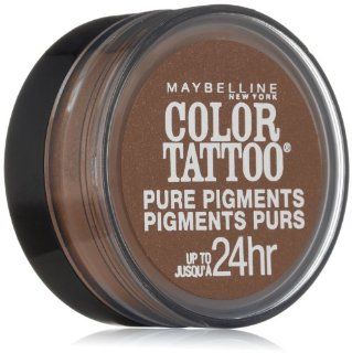 Maybelline New York Eye Studio Color Tattoo Pure Pigments, Downtown Brown, 0.05 Ounce : Eye Shadows : Beauty