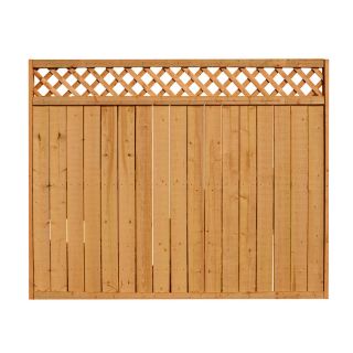 Spruce Lattice Top Pressure Treated Wood Fence Privacy Panel (Common 6 ft x 8 ft; Actual 6 ft x 8 ft)