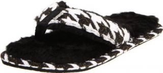 Reef Women's Snowbird Slipper,Black/White,4/5 M US Shoes