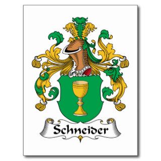 Schneider Family Crest Postcard