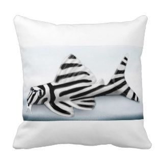 The Zebra Pleco Fish Pillow