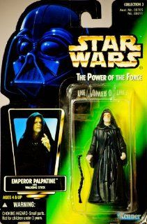 Star Wars Action Figure Power of the Force   Emperor Palpatine with walking stick Toys & Games