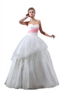 Honeystore Women's Floor Length Sweetheart Bridal Gown at  Womens Clothing store