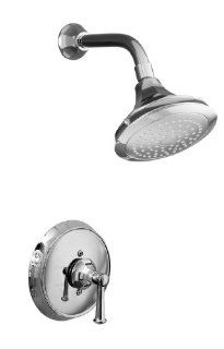 KOHLER K T465 4C CP Memoirs Rite Temp Pressure Balancing Shower Faucet Trim with Classic Design, Polished Chrome   Bathtub And Showerhead Faucet Systems  