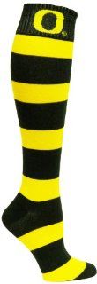 NCAA Oregon Ducks Green and Gold Stripe Dress Socks : Sports Fan Socks : Sports & Outdoors