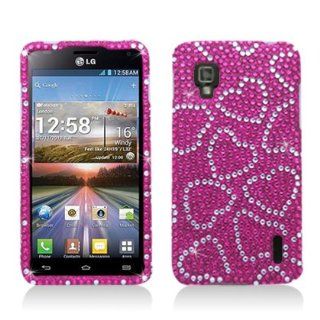 Aimo Wireless LGLS970PCDI069 Bling Brilliance Premium Grade Diamond Case for LG Optimus G LS970   Retail Packaging   Hot Pink: Cell Phones & Accessories