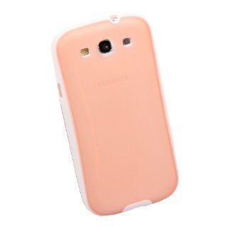 New Slim TPU Rubber Bumper Frame Case / Cover For Samsung Galaxy S3 SIII i9300   Nude & White: Cell Phones & Accessories