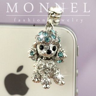Ip483 Cute Poodle Dog Dust Proof Phone Plug Cover Charm for Iphone Smart Phone Cell Phones & Accessories