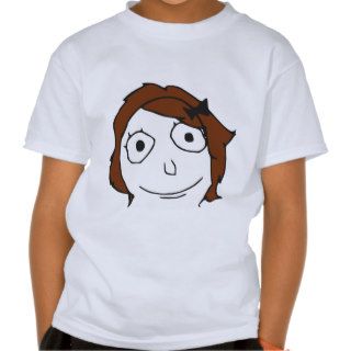Derpina Brown Hair Rage Face Meme Shirt