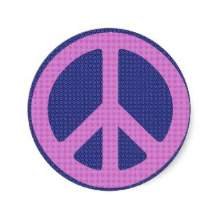 Peace Sign Groovy Round Sticker
