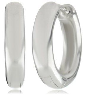 Zina Sterling Silver Snap Hoop Earrings: Jewelry
