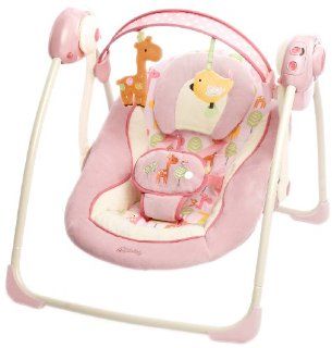 Kids II Comfort & Harmony Portable Swing   Girafaloo : Stationary Baby Swings : Baby
