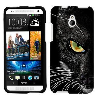HTC One Mini Black Cat Face Phone Case Cover Cell Phones & Accessories