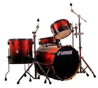 Force 3007 Rock Drum Kit in Black Red Sparkle: Musical Instruments