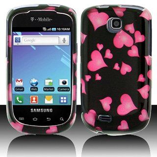 Black Pink Heart Hard Cover Case for Samsung Dart SGH T499: Cell Phones & Accessories