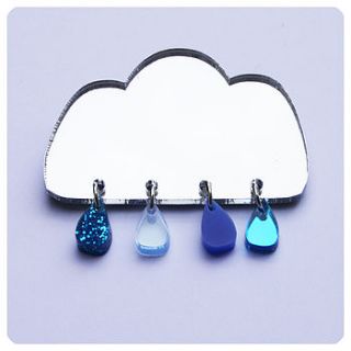 acrylic raincloud brooch by kayleigh o'mara