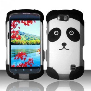 For ZTE Groove X501 (Cricket) Rubberized Design Cover   Panda Bear: Cell Phones & Accessories
