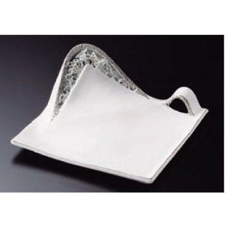 bowl kbu053 06 502 [9.85 x 7.09 x 3.35 inch] Japanese tabletop kitchen dish Direction with Platinum Wave piece up positive square plate [25x18x8.5cm] restaurant restaurant business for Japanese inn kbu053 06 502: Kitchen & Dining