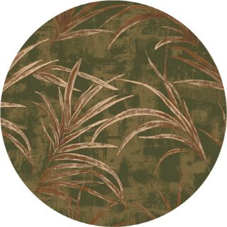 Milliken Rain Forest 7 ft 7 in x 7 ft 7 in Round Green Transitional Area Rug