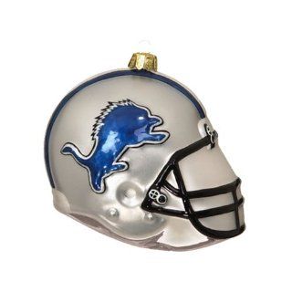 Detroit Lions NFL Glass Helmet 3" Christmas Tree Ornament   NFL Football : Sports Fan Hanging Ornaments : Sports & Outdoors