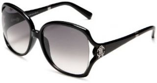 Roberto Cavalli Women's RC504SW Oversized Sunglasses,Black Frame/Gradient Smoke Lens,one size: Clothing