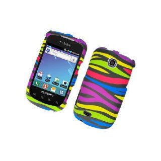 Samsung Dart T499 SGH T499 Black Rainbow Zebra Stripe Cover Case: Cell Phones & Accessories