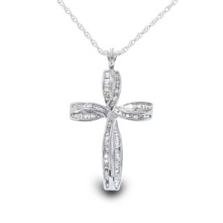 CT. T.W. Diamond Cross Pendant in Sterling Silver   Zales
