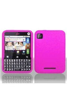 Motorola MB502 Charm Silicone Skin Case   Hot Pink: Cell Phones & Accessories