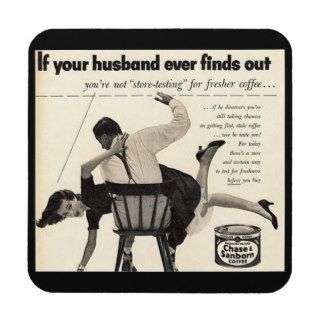 Vintage Retro 1950s Ads Advertisements OMG Funny Drink Coaster