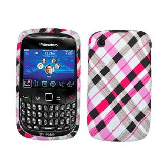 Soft Skin Case Fits RIM/Blackberry 8520 8530 9300 9330 Curve, Curve 3G Check Pink Brown and Black TPU Skin AT&T, Sprint, Verizon: Cell Phones & Accessories