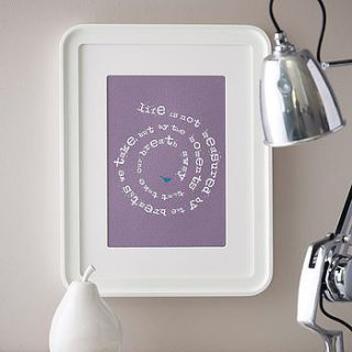 'life is not measured' spiral print by hello monkey