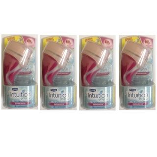 Schick Intuition Plus Pomegranate Razor and Cartidges Set (Pack of 4) Schick Manual Shavers