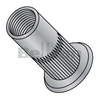 Bellcan BC XA 10130S Flat Head Ribbed Threaded Insert Rivet Nut Aluminum Cleaned and Polished #10 24 .130 (Box of 1000): Industrial & Scientific
