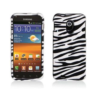 Black White Zebra Stripe Hard Cover Case for Samsung Galaxy S2 S II Sprint Boost Virgin SPH D710 Epic Touch 4G Cell Phones & Accessories